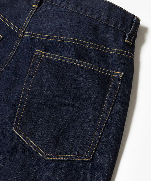 MR.OLIVE/RINSE WASH 12oz CRUNCH DEINIM / 5 POCKET WIDE JEANS ミスターオリーブ/リンスウォッシュ12ozクランチデニム/5ポケットワイドジーンズ
